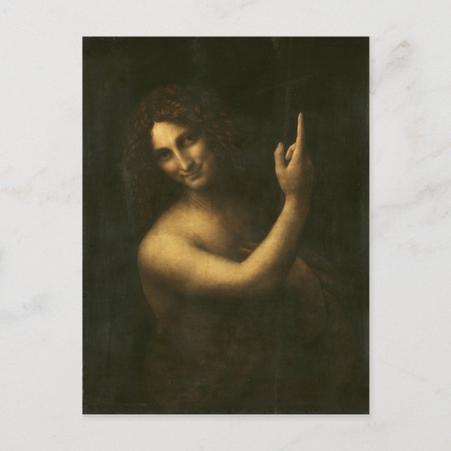St John the Baptist by Leonardo da Vinci Vykort (Framsida)