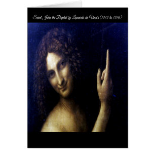 St John the Baptist by Leonardo da Vinci's Hälsningskort