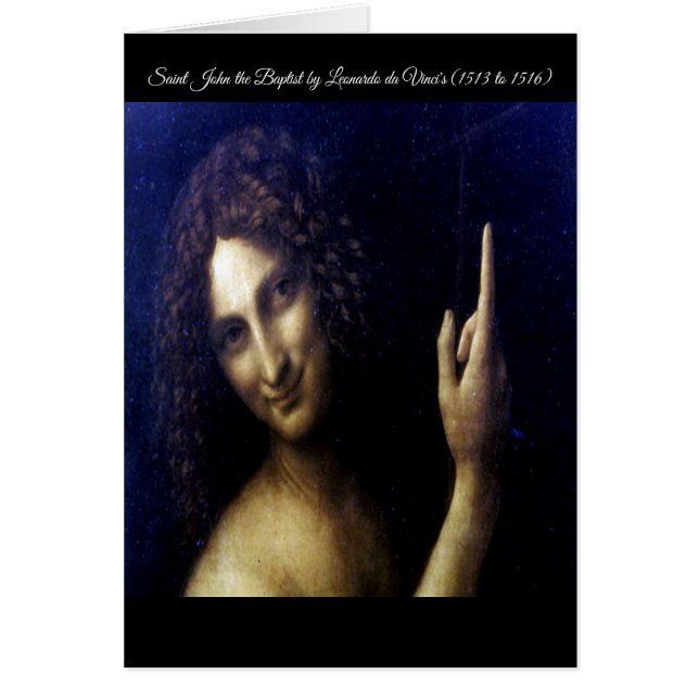St John the Baptist by Leonardo da Vinci's Hälsningskort (Framsidan)