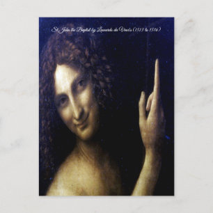 St John the Baptist by Leonardo da Vinci's Vykort