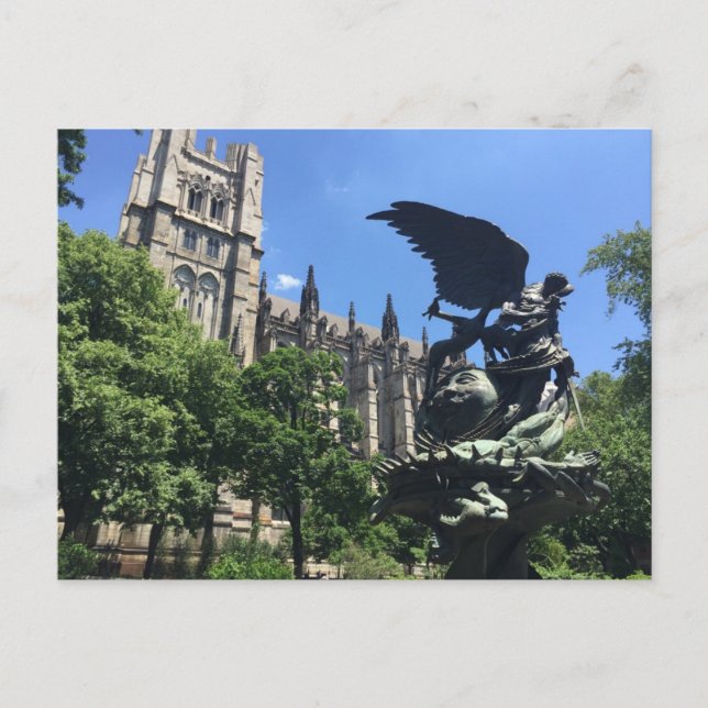 St John The Divine Cathedral NYC Photo Postcard Vykort (Framsida)