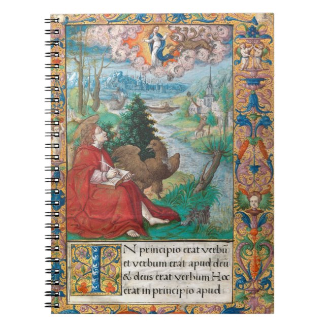 St John the Evangelist - Medieval Manuscript Anteckningsbok (Framsidan)