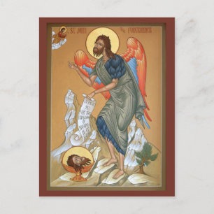 St John the Forerunner Prayer Card Vykort
