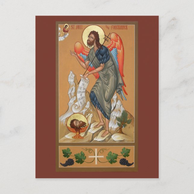St John the Forerunner Prayer Card Vykort (Framsida)