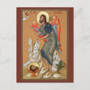 St John the Forerunnner Prayer Card Vykort