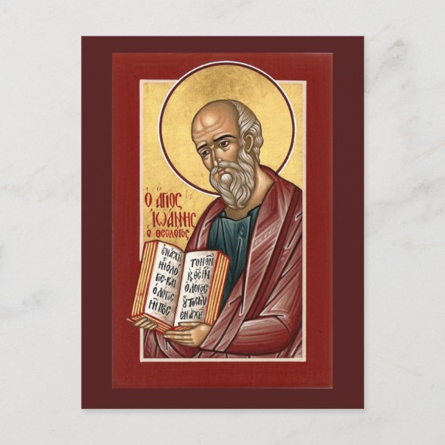 St John the Theologian Prayer Card Vykort (Framsida)