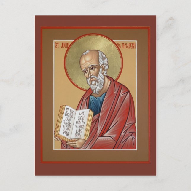 St John the Theologian Prayer Card Vykort (Framsida)
