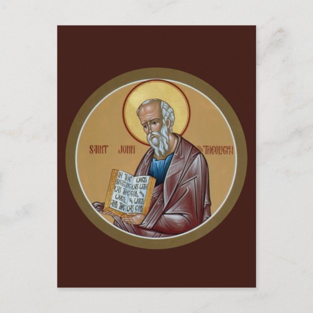 St John Theologian Prayer Card Vykort (Framsida)