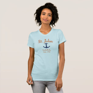 St. John U.S. Virgin Islands Anchor Shirt T