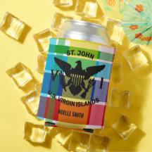 St. John, U.S. Virgin Islands Flagga (Black) Madra