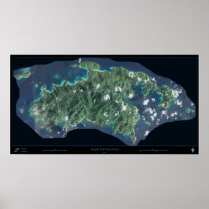 St John U.S. Virgin Islands satellit- affisch