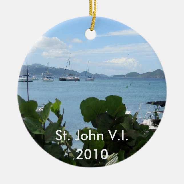 St. John V.I., 2010 Julgransprydnad Keramik (Framsidan)