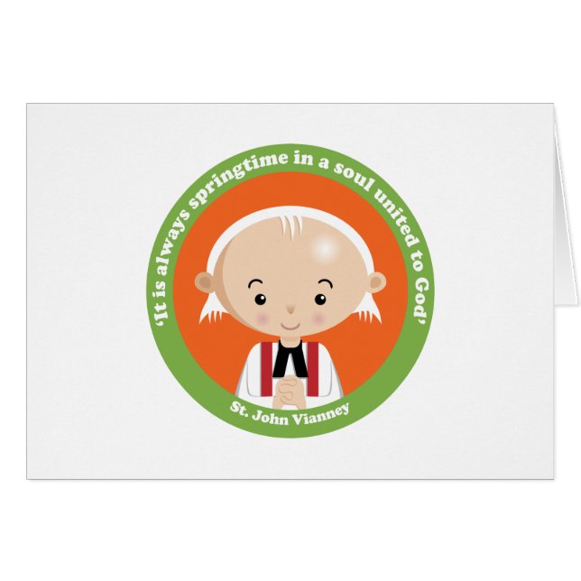 St John Vianney Hälsningskort (Framsidan Horizontal)