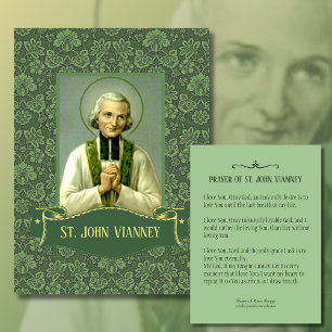 St. John Vianney, Priest Heliga Cards Visitkort