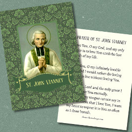 St. John Vianney Priest Prayer Card Placeringskort