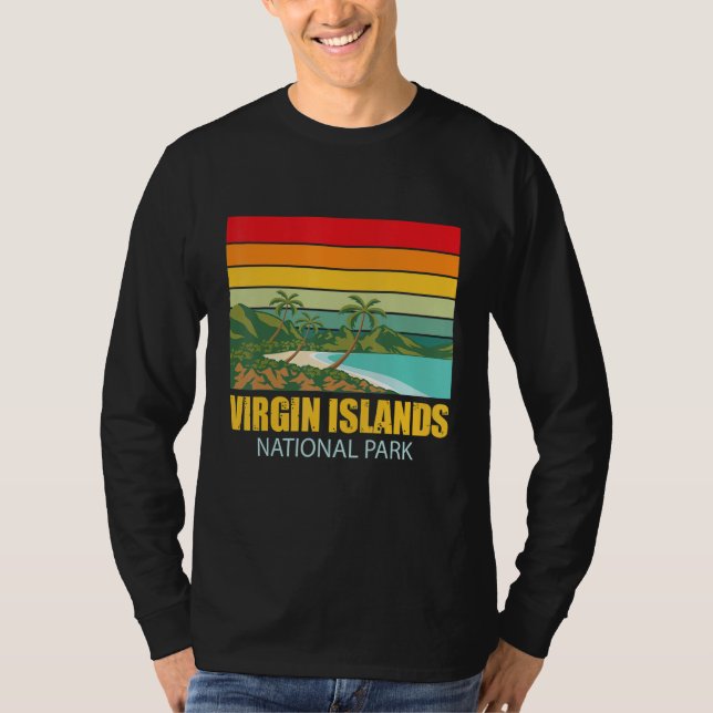 St John Virgin Islands National Park Souvenir Camp T Shirt (Framsida)