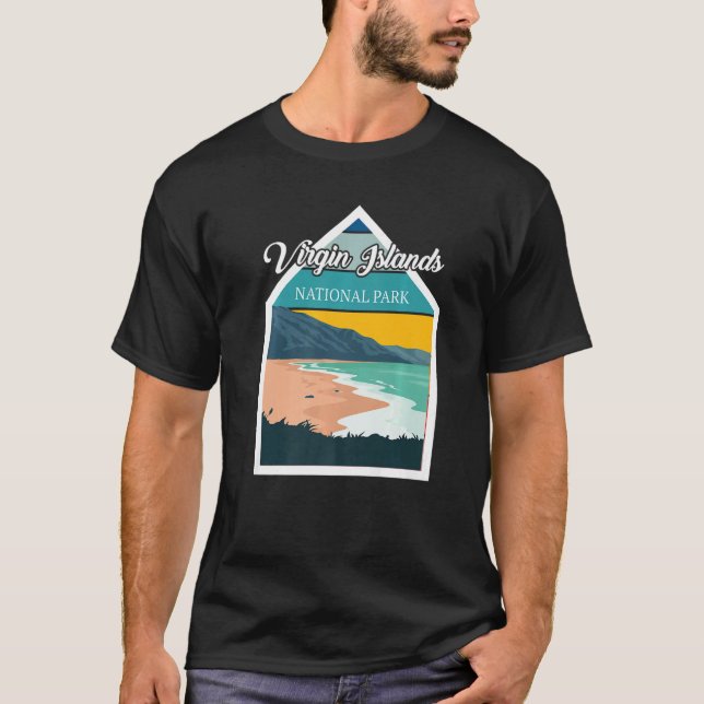 St. John Virgin Islands National Park Souvenir Whi T Shirt (Framsida)