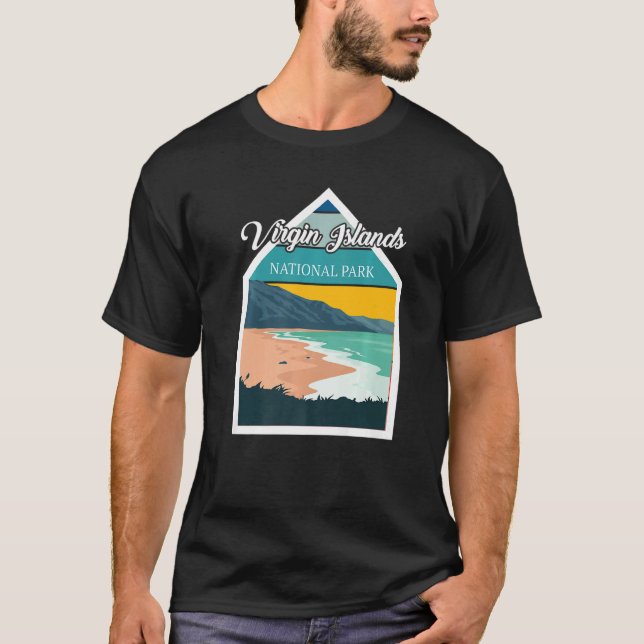 St. John Virgin Islands nationalpark Souvenir Whi T Shirt (Framsida)