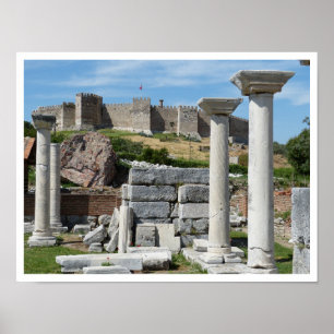 St. John's Basilica Ruins, Ayasuluk Castle, Turkie Poster