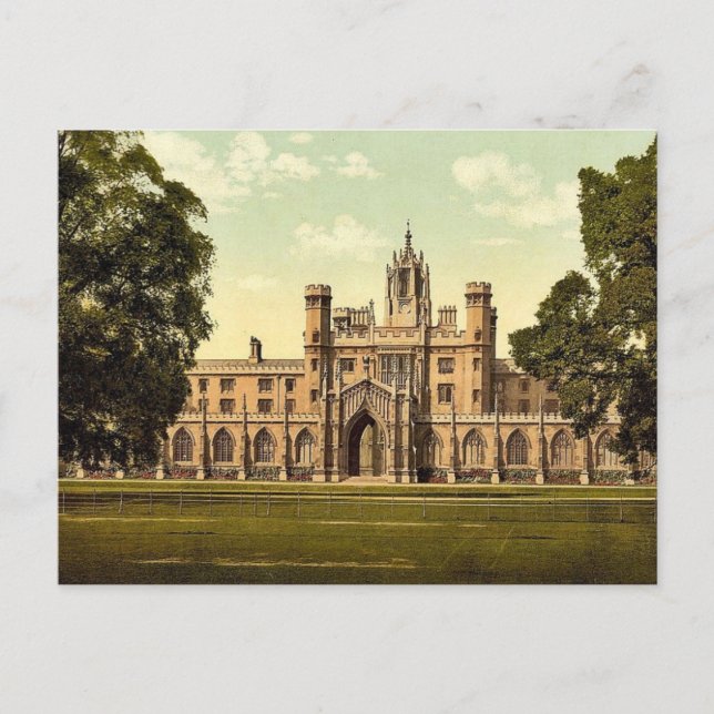 St. John's College, Cambridge, England Classic Pho Vykort (Framsida)