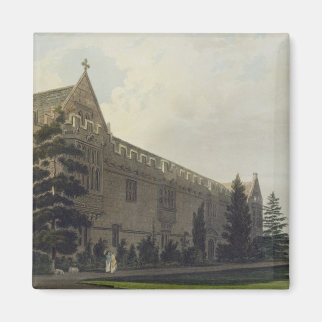 St. John's College, sett från trädgården, illustra Magnet (Framsidan)