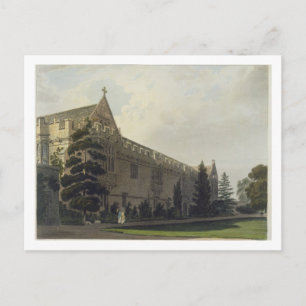 St. John's College, sett från trädgården, illustra Vykort