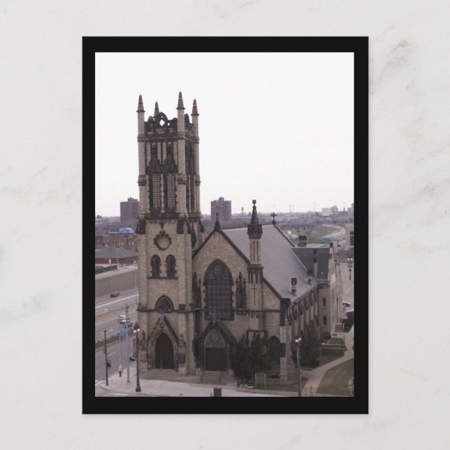 St. John's Episcopal Church, Detroit Postcard Vykort (Framsida)