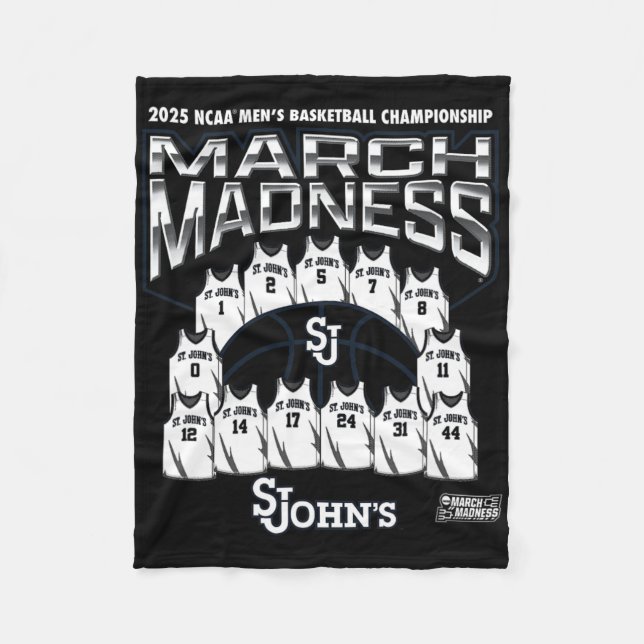 St. John's March Madness 2025 Herrarnas Sketll Nil Fleecefilt (Framsidan)