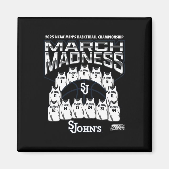 St. John's March Madness 2025 Herrarnas Sketll Nil Magnet (Framsidan)