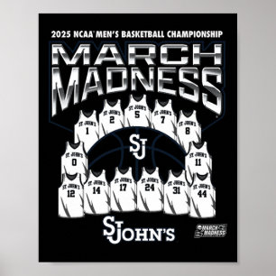St. John's March Madness 2025 Herrarnas Sketll Nil Poster