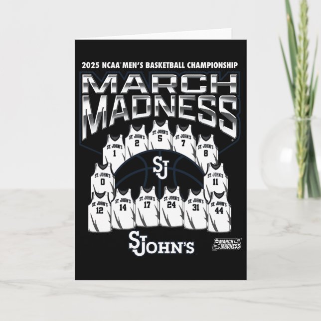 St. John's March Madness 2025 Men's Sketll Nil  Kort (Framsida)