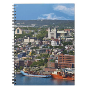 St. John's, Newfoundland, Kanada, kustlinjen Anteckningsbok Med Spiral