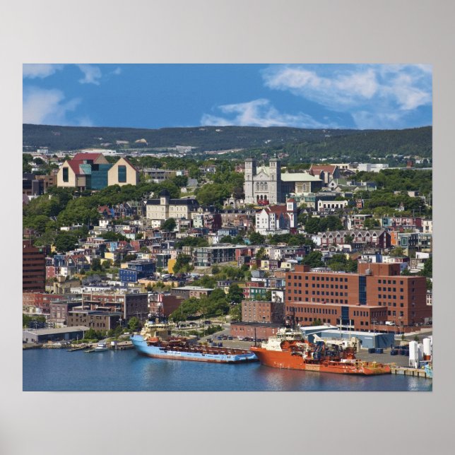 St. John's, Newfoundland, Kanada, kustlinjen Poster (Framsidan)