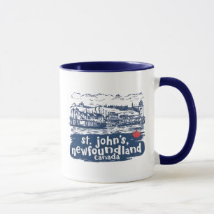 St John's Newfoundland Kanada  Minimalistisk Stads Mugg