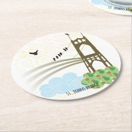 St Johns överbryggar den Portland kustfartyget Underlägg Papper Rund