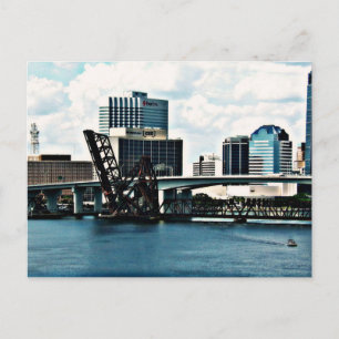 St Johns River i centrala Jacksonville i Florida Vykort