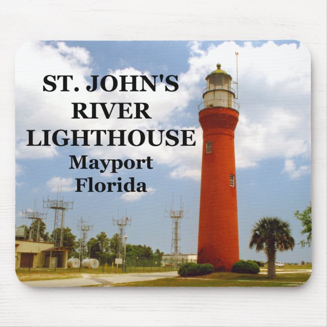 St. Johns River Lighthouse, Florida Mousepad Musmatta (Framsidan)