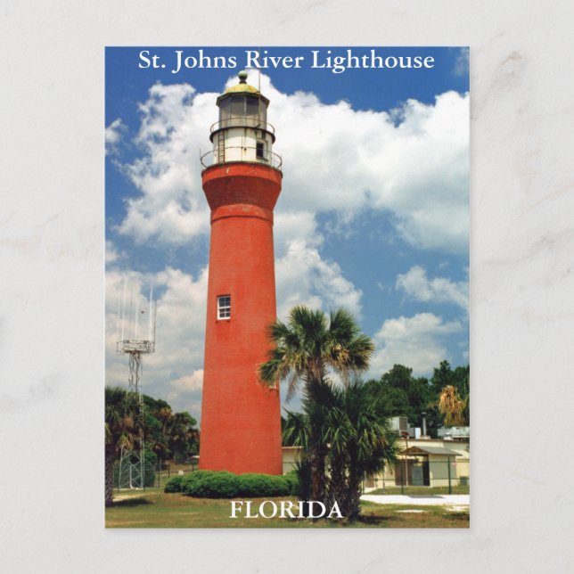 St. Johns River Lighthouse, Florida Postcard Vykort (Framsida)