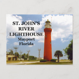 St. Johns River Lighthouse, Florida Postcard Vykort