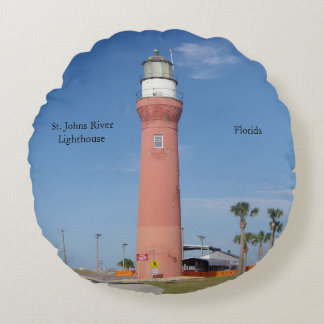 St. Johns River Lighthouse runda vid kudden Rund Kudde