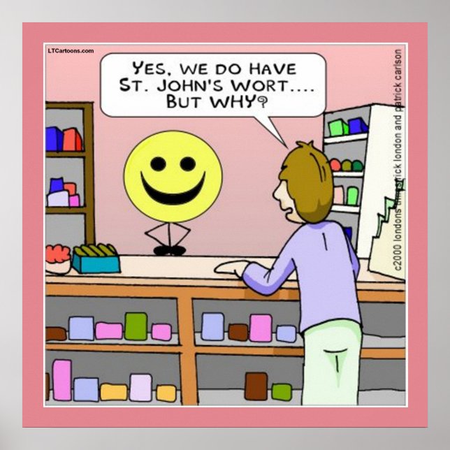 St Johns Wort Rolig Rick London Affisch (Framsidan)