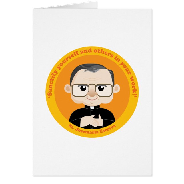 St. Josemaria Escriva Hälsningskort (Framsidan)