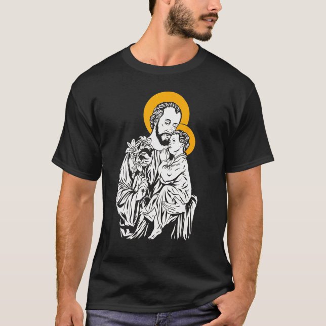 St Joseph and Child Jesus Consecration 2021 Cathol T Shirt (Framsida)
