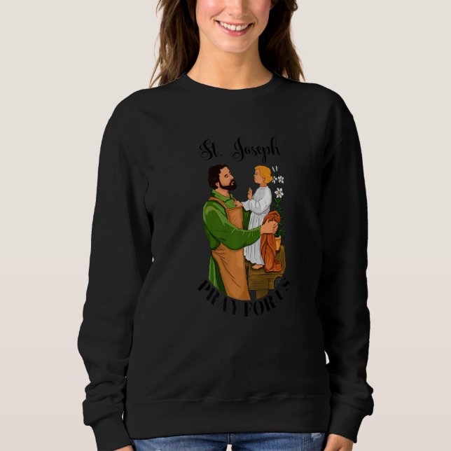 St Joseph and Child Jesus Consecration Catholic Sa T Shirt (Framsida)