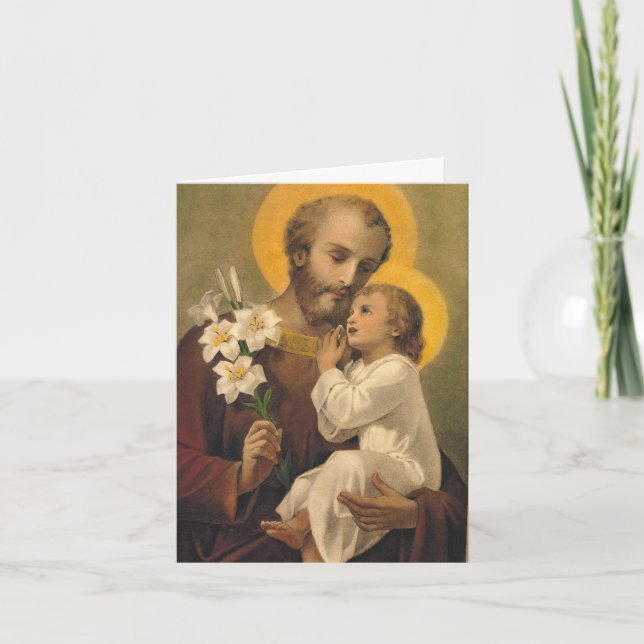 St. Joseph Andlig Bouquet-kort Kort (Framsida)