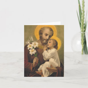 St. Joseph andlig bukettkort Kort