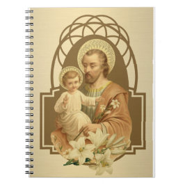 St. Joseph Baby Jesus Lily Anteckningsbok
