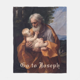 St. Joseph Baby Jesus Religiösa Katolska bön Fleecefilt