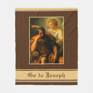 St. Joseph Baby Jesus Religiösa Katolska bön Fleecefilt