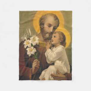 St Joseph babyJesus lilja Fleecefilt